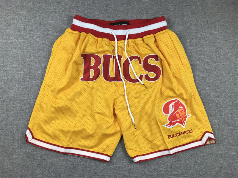 Men's Tampa Bay Buccaneers Yellow Pocket Shorts1 football jersey product view 1