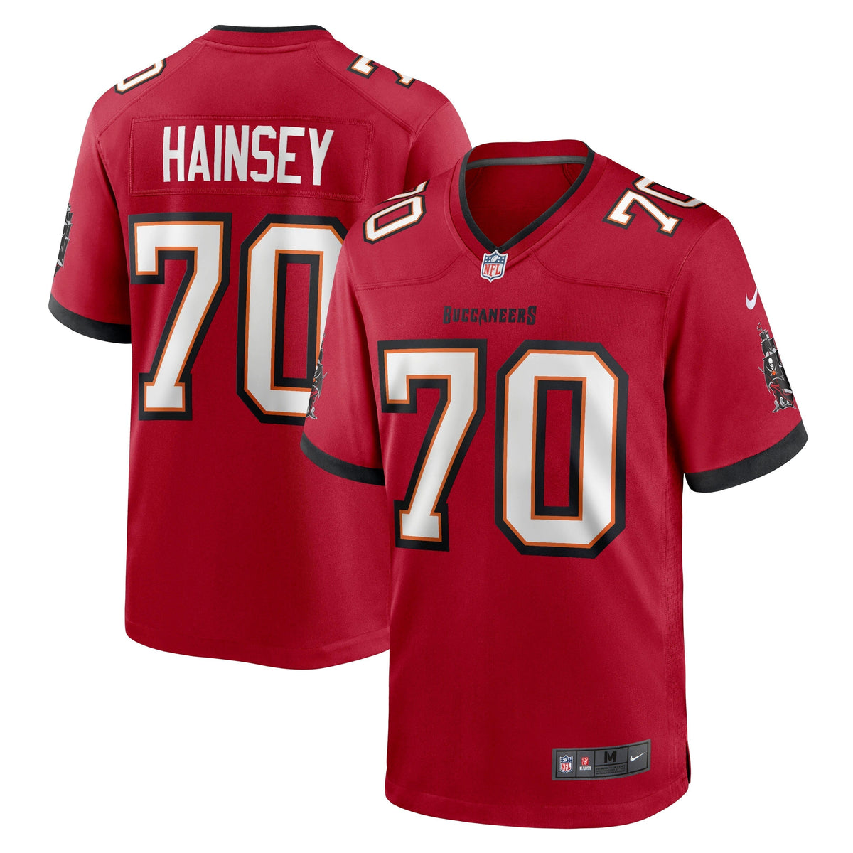 Robert Hainsey Tampa Bay Buccaneers Nike Game Jersey - Red football jersey product view 1