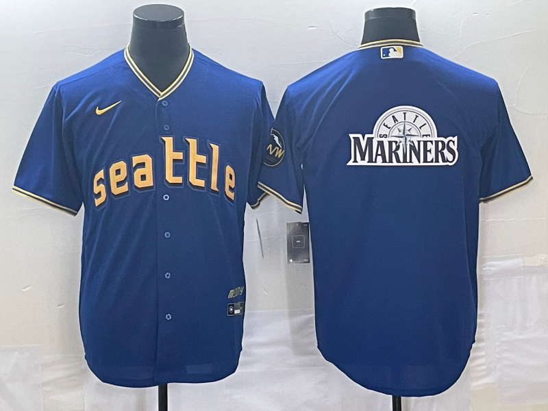 Men's Seattle Mariners Royal 2023 City Connect Replica Jersey baseball jersey product view 1