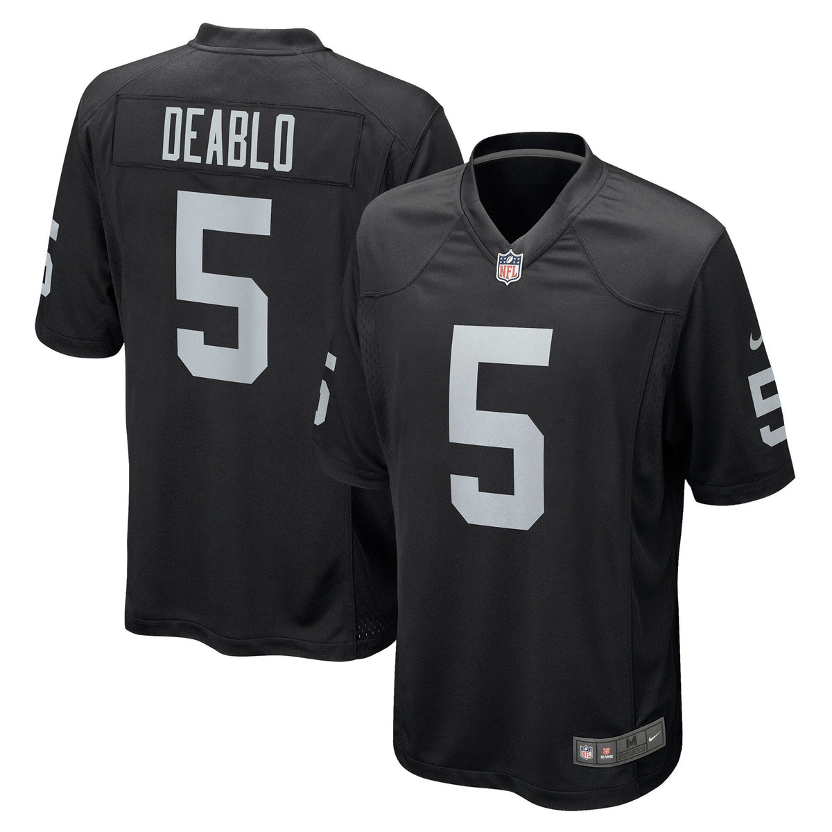 Divine Deablo Las Vegas Raiders Nike Game Jersey - Black football jersey product view 1