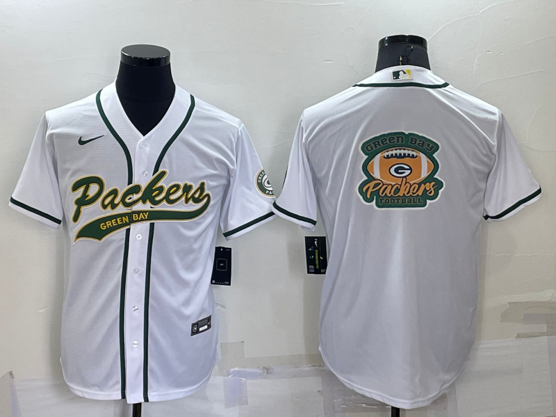 Men's Green Bay Packers White Game Jersey1 football jersey product view 1