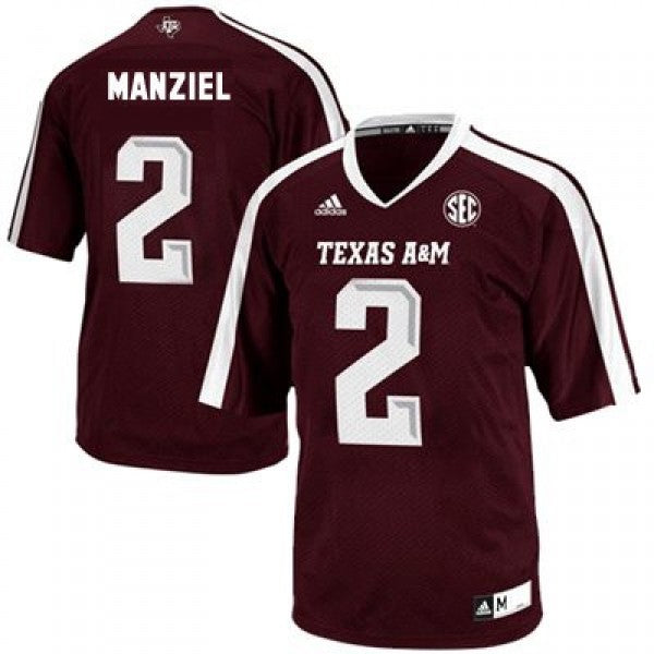Johnny Manziel Texas A&M Aggies Jersey – Red sports jersey product view 1