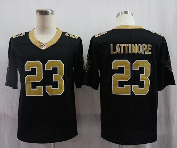 Men's New Orleans Saints Marshon Lattimore #23 Black Game Jersey1 football jersey product view 1