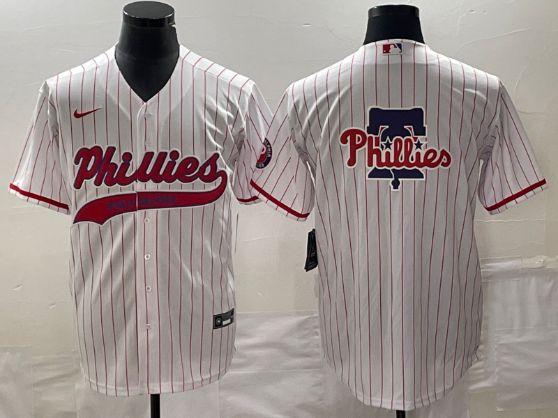 Men's Philadelphia Phillies White Home Replica Team Jersey Joint Edition baseball jersey product view 1