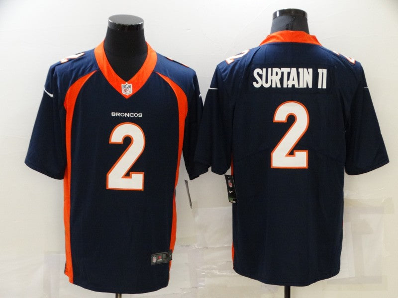 Men's Denver Broncos Patrick Surtain II #2 Navy Game Jersey1 football jersey product view 1