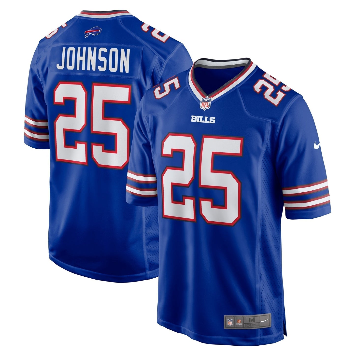 Ty Johnson Buffalo Bills Nike Team Game Jersey - Royal football jersey product view 1