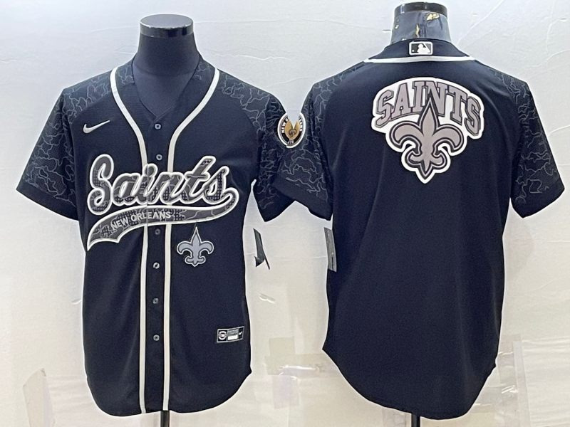 Men's New Orleans Saints Black RFLCTV Limited Jersey1 football jersey product view 1