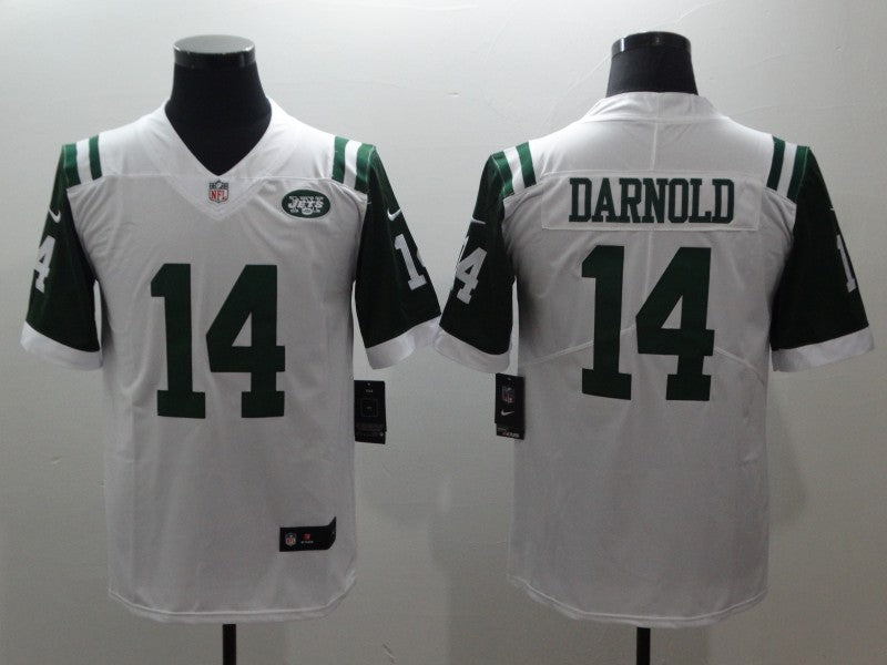 Men's New York Jets Sam Darnold #14 White Game Player Jersey1 football jersey product view 1