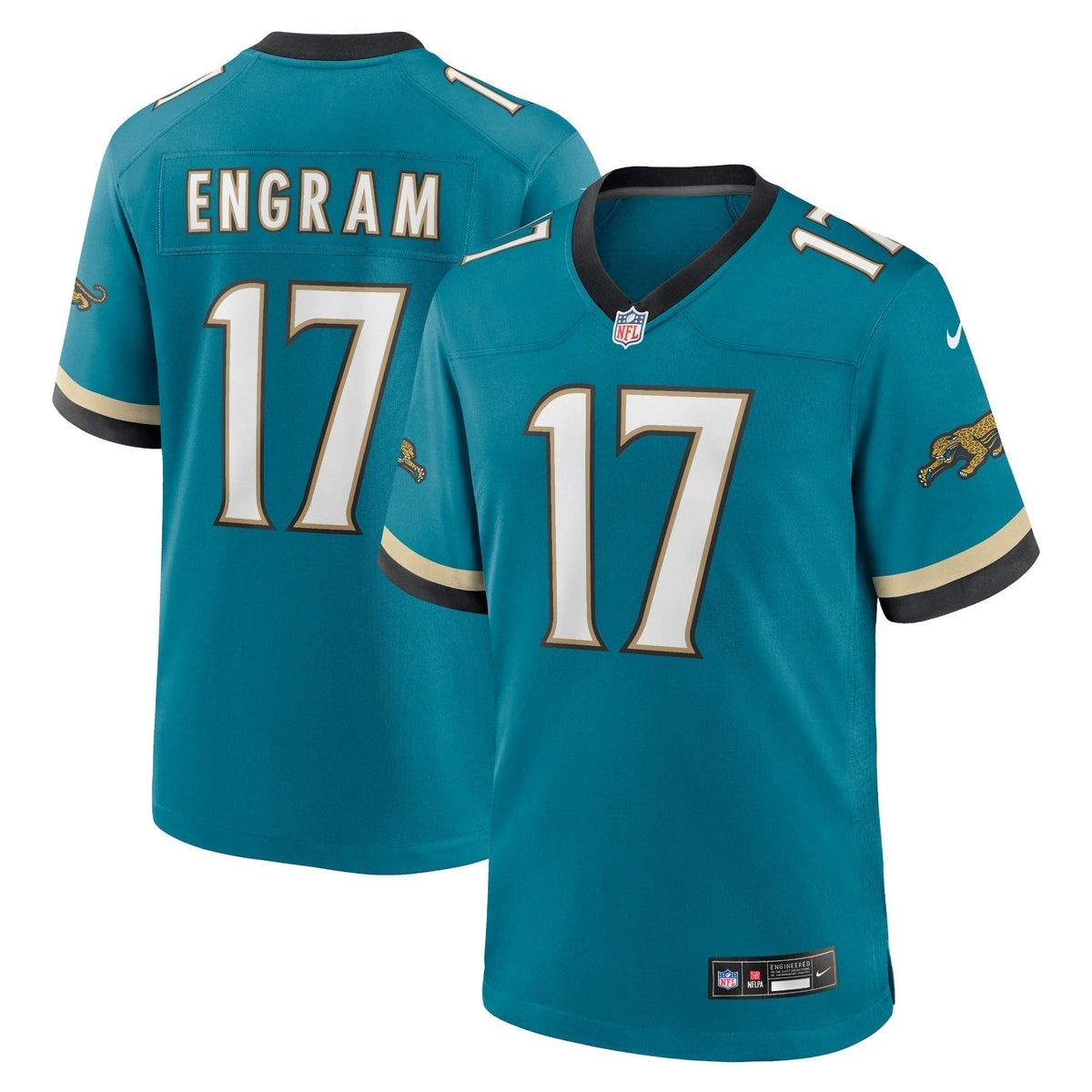 Evan Engram Jacksonville Jaguars Nike Prowler Throwback Game Jersey - Teal football jersey product view 1