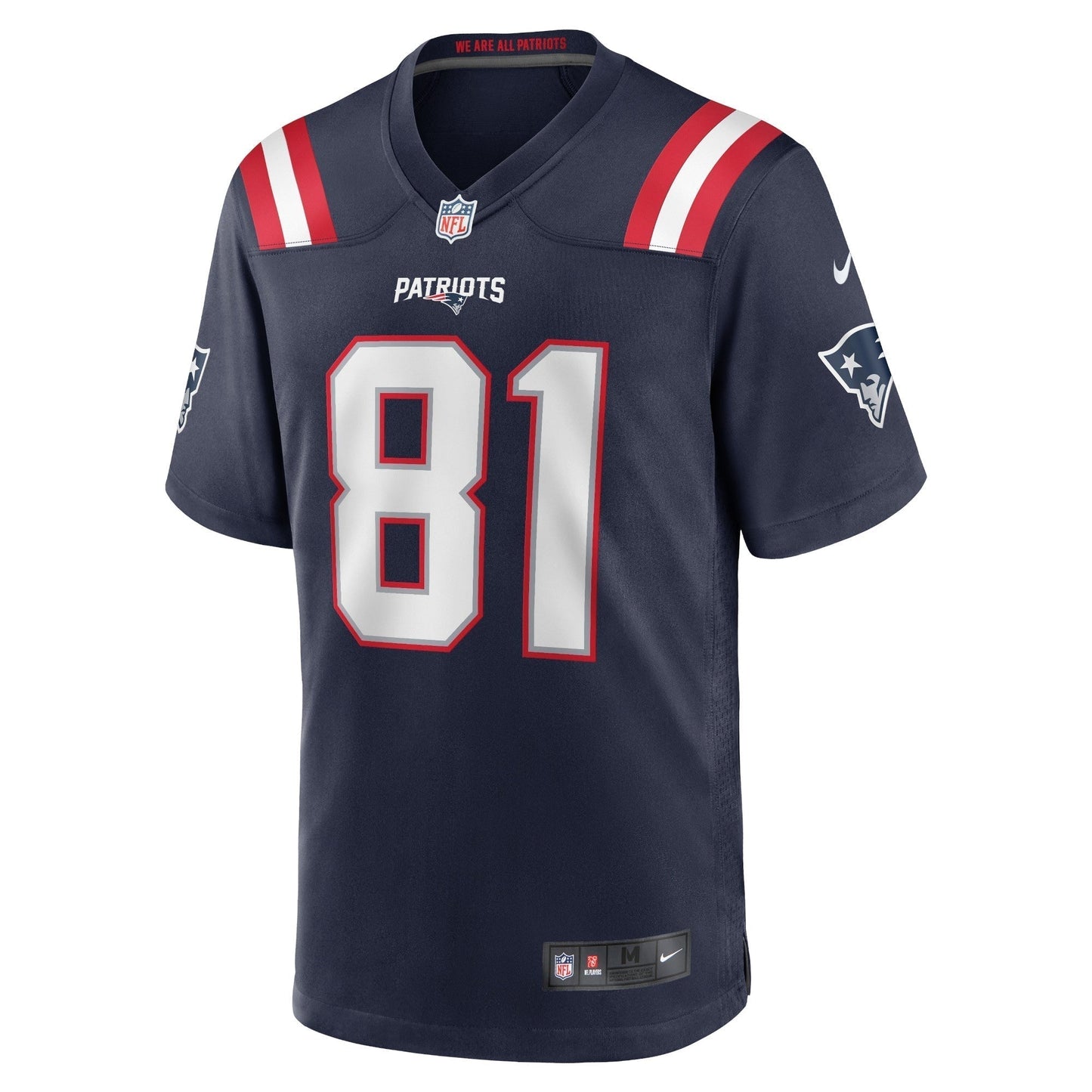 Jonnu Smith New England Patriots Nike Game Jersey - Navy football jersey product view 2