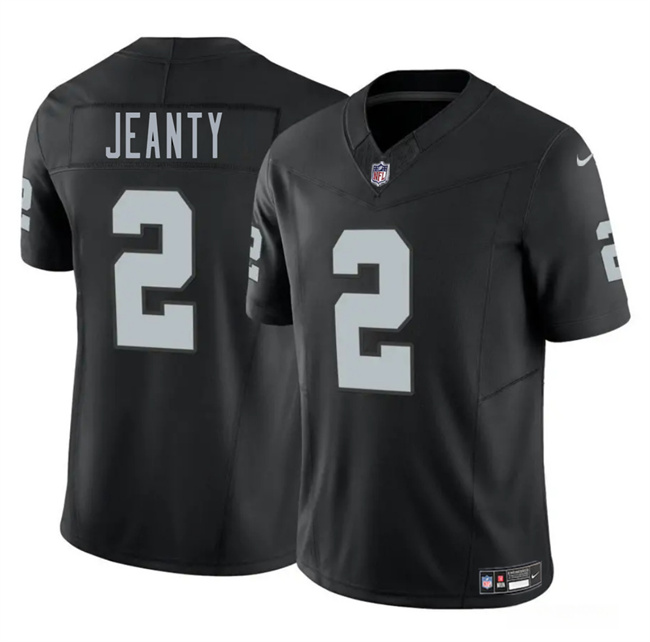 Men's Las Vegas Raiders Ashton Jeanty Nike Black Vapor F.U.S.E. Limited Jersey football jersey product view 1