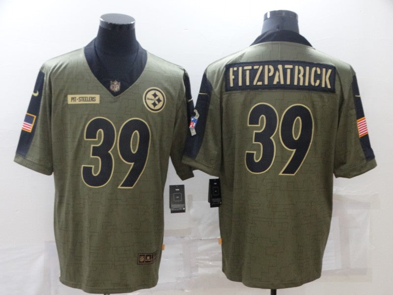 Men's Pittsburgh Steelers Minkah Fitzpatrick #39 Brown Player Game Jersey1 football jersey product view 1