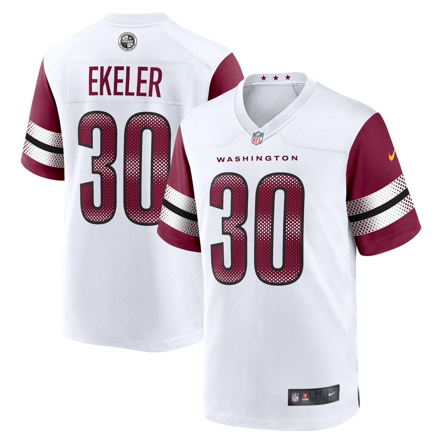 Austin Ekeler Washington Commanders Nike Game Jersey - White football jersey product view 1