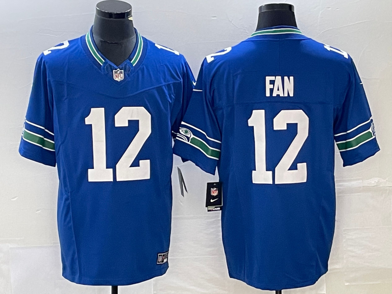 Men's Seattle Seahawks 12th Fan Royal Throwback Player Game Jersey football jersey product view 1
