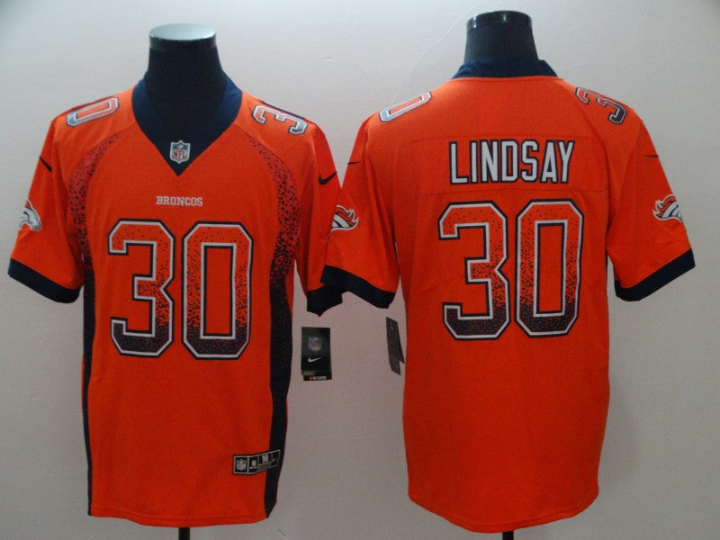 Men's Denver Broncos Phillip Lindsay #30 Orange Player Jersey1 football jersey product view 1