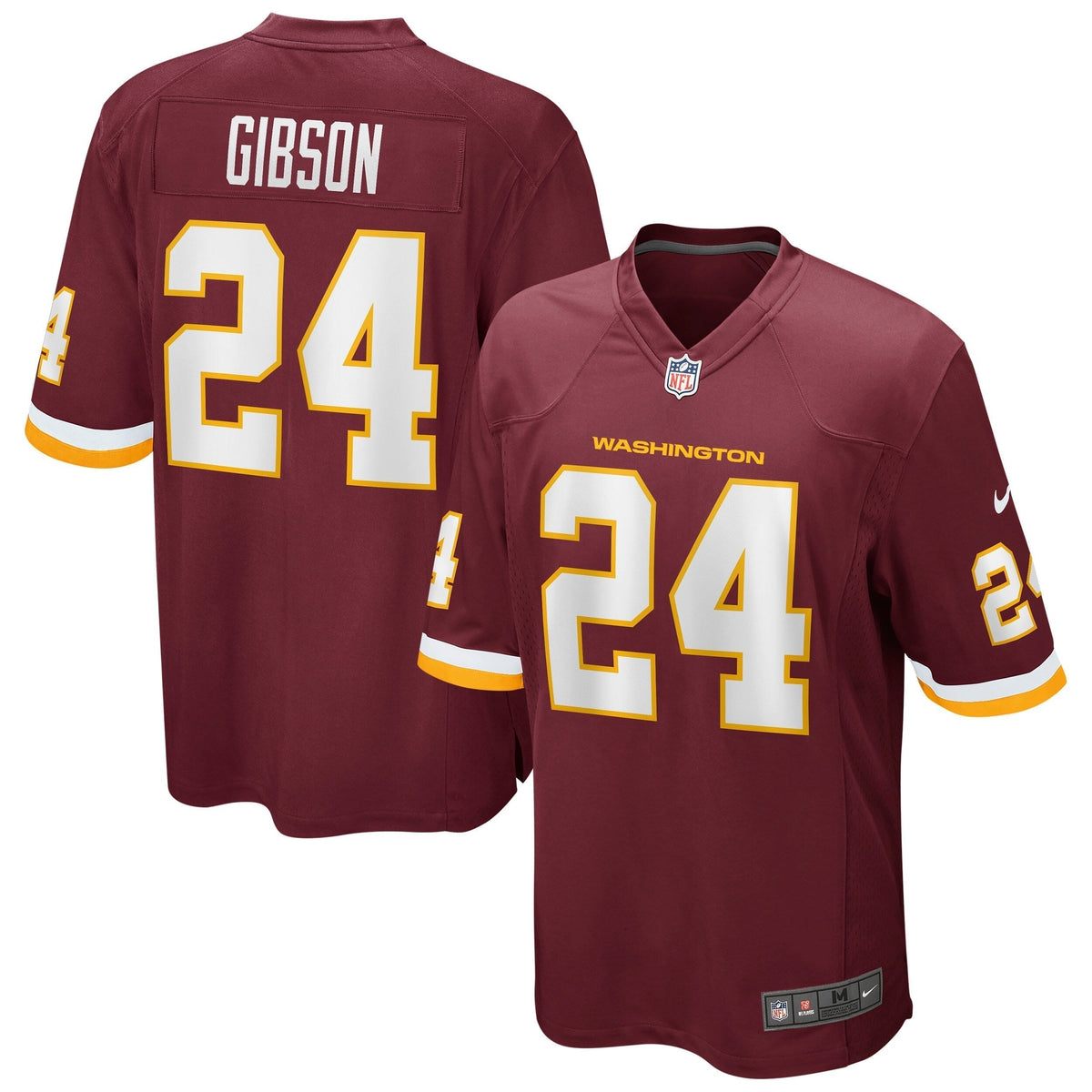 Antonio Gibson Washington Football Team Nike Game Jersey - Burgundy football jersey product view 1