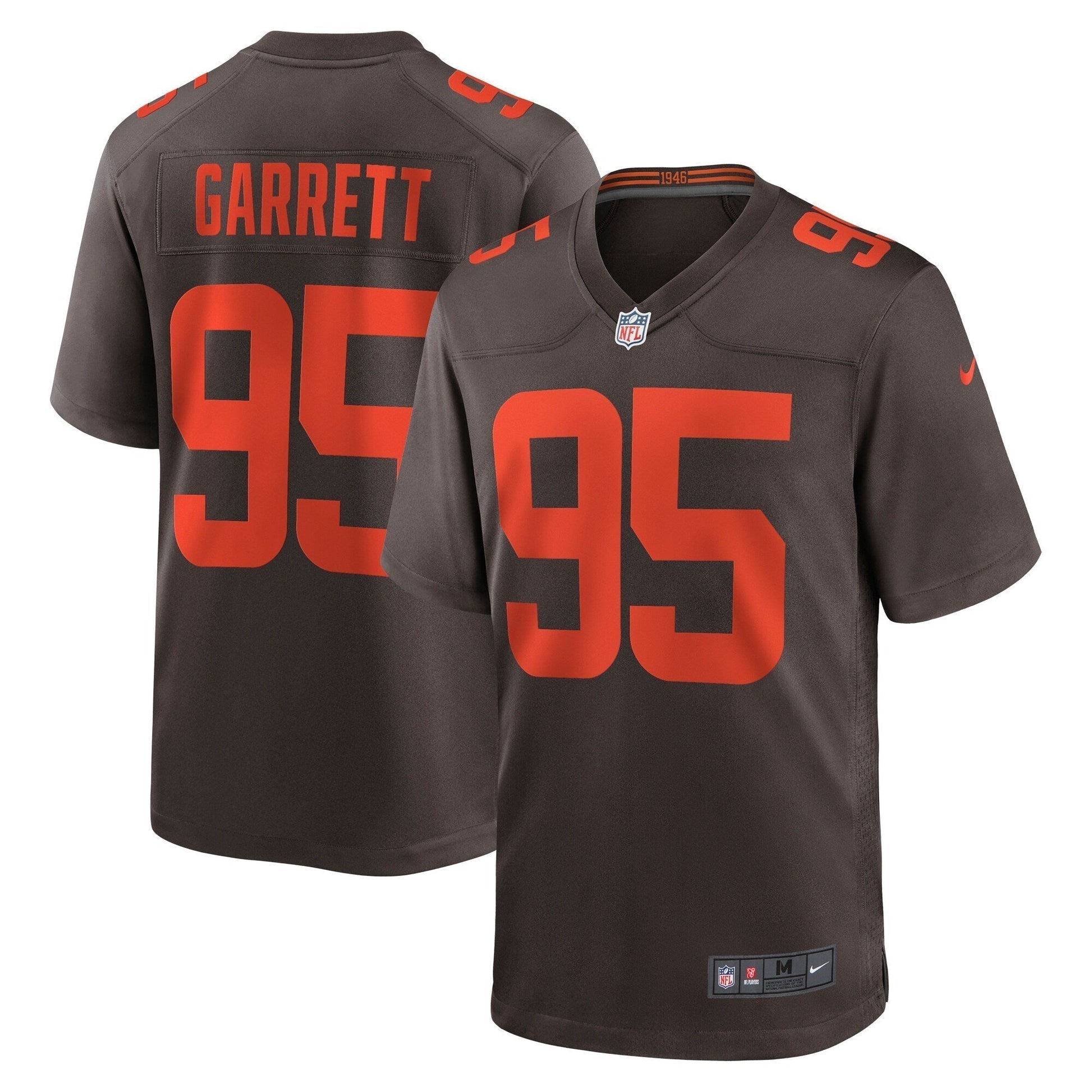 Myles Garrett Cleveland Browns Nike Alternate Game Jersey - Brown football jersey product view 1