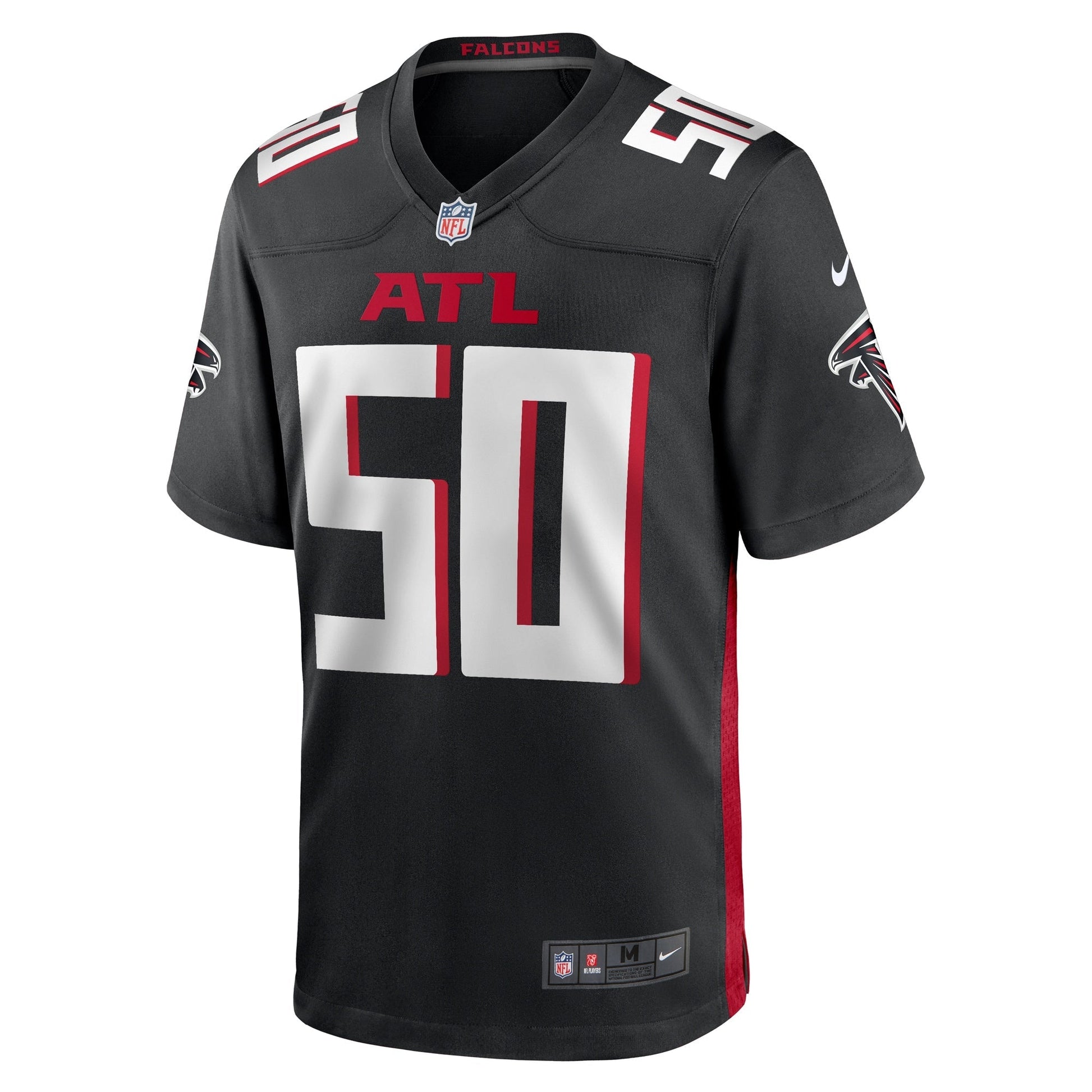 Tae Davis Atlanta Falcons Nike Team Game Jersey - Black football jersey product view 2