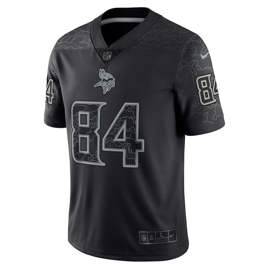 Randy Moss 84 Minnesota Vikings Retired Player RFLCTV Limited Jersey - Black football jersey product view 2