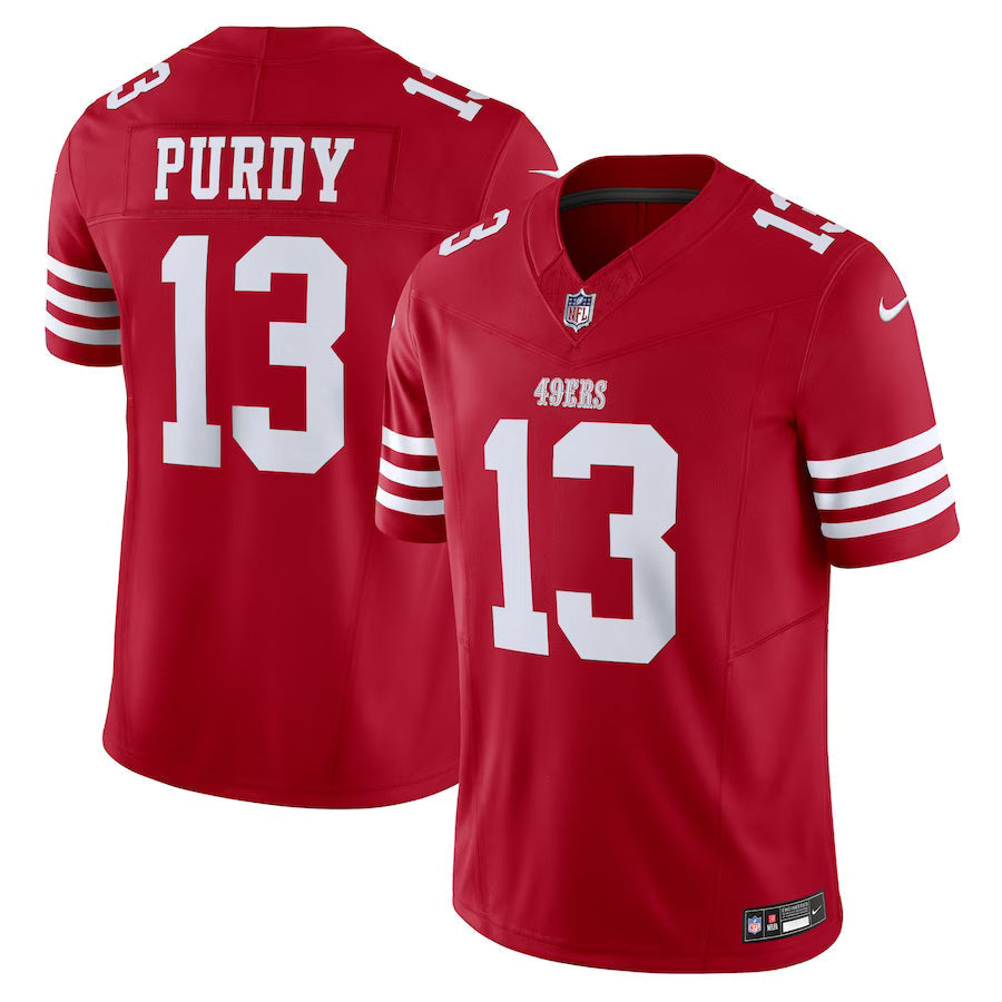 Brock Purdy San Francisco 49ers Jersey - Scarlet football jersey product view 1