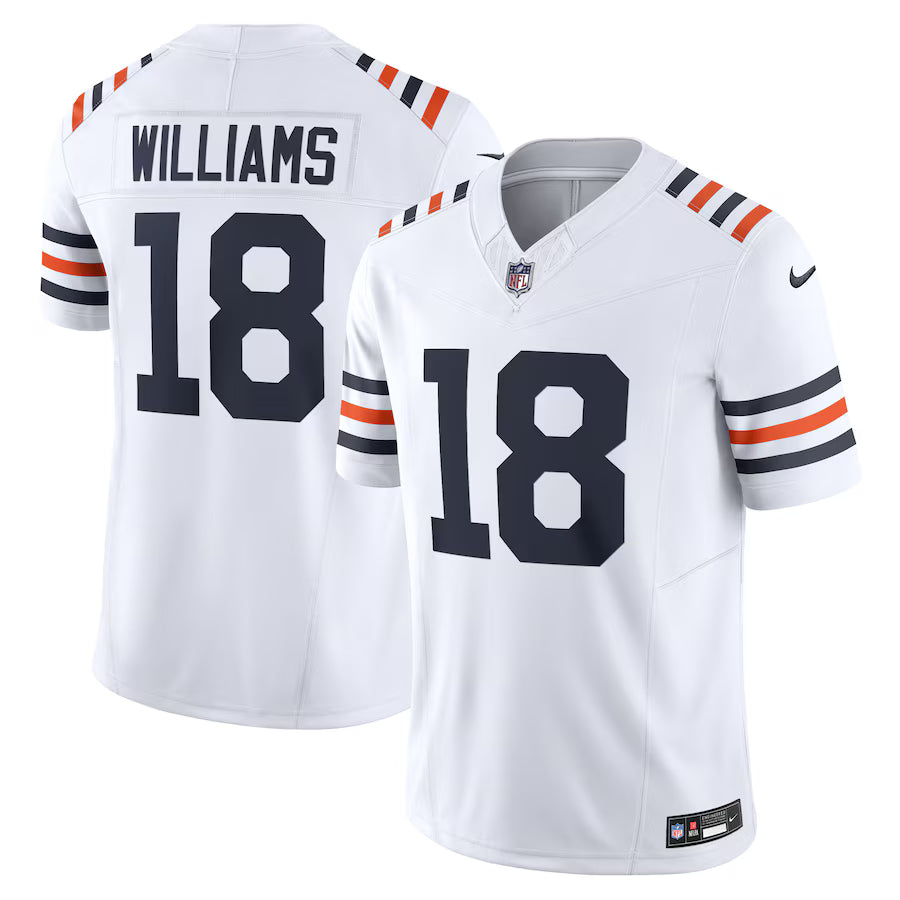 Caleb Williams Chicago Bears Alternate Jersey - White football jersey product view 1
