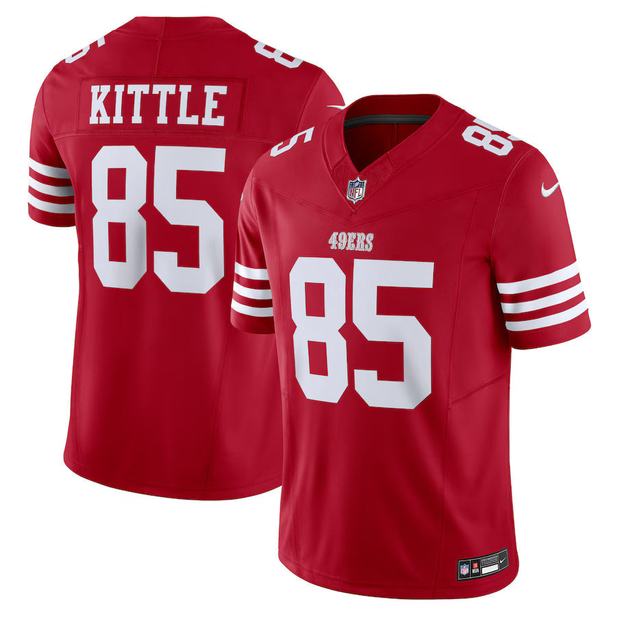 George Kittle San Francisco 49ers Jersey - Scarlet football jersey product view 1