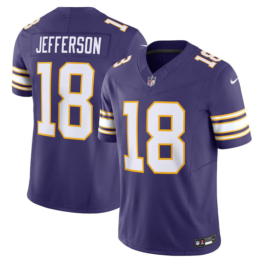 Justin Jefferson Minnesota Vikings Alternate Jersey - Purple football jersey product view 1