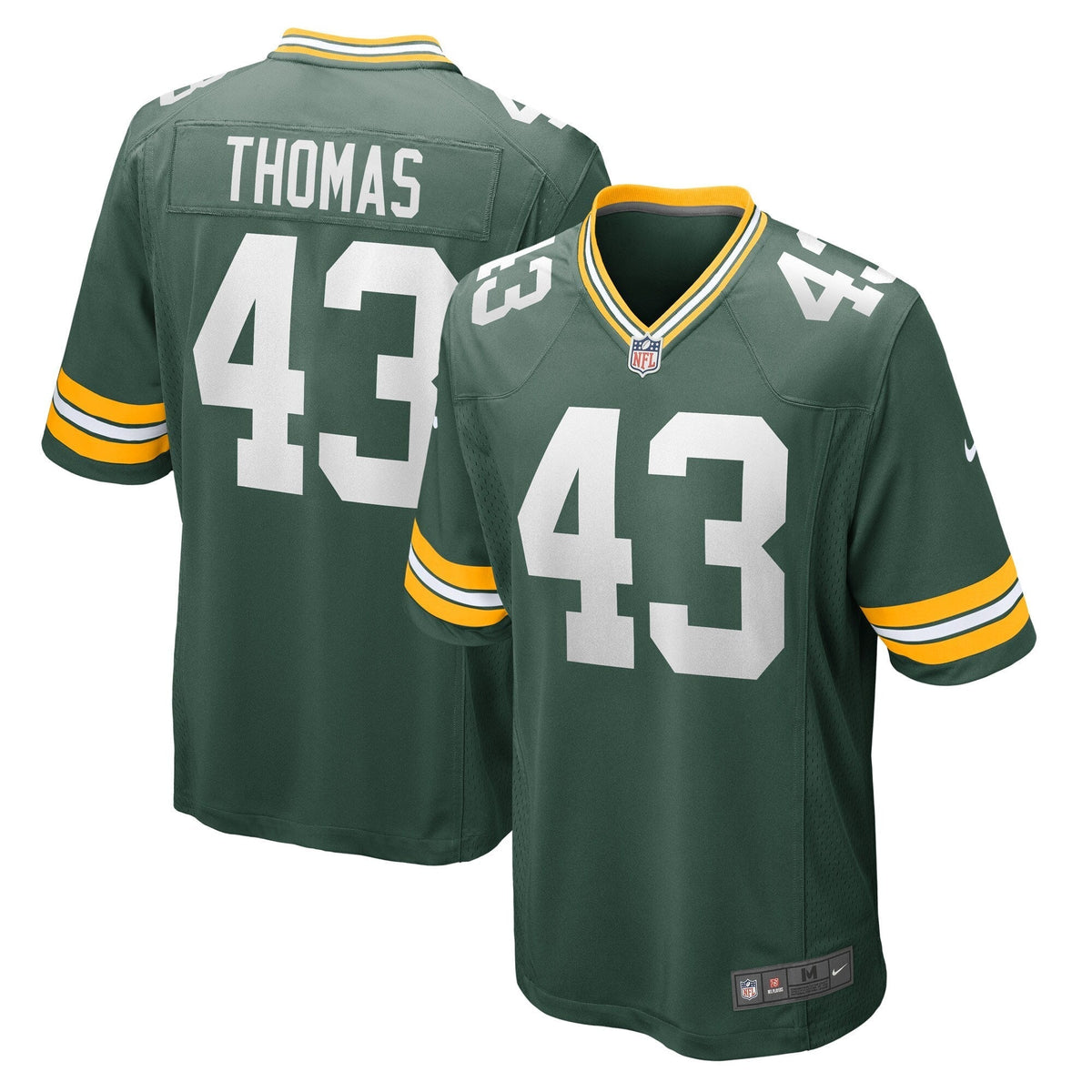 Kiondre Thomas Green Bay Packers Nike Game Jersey - Green football jersey product view 1