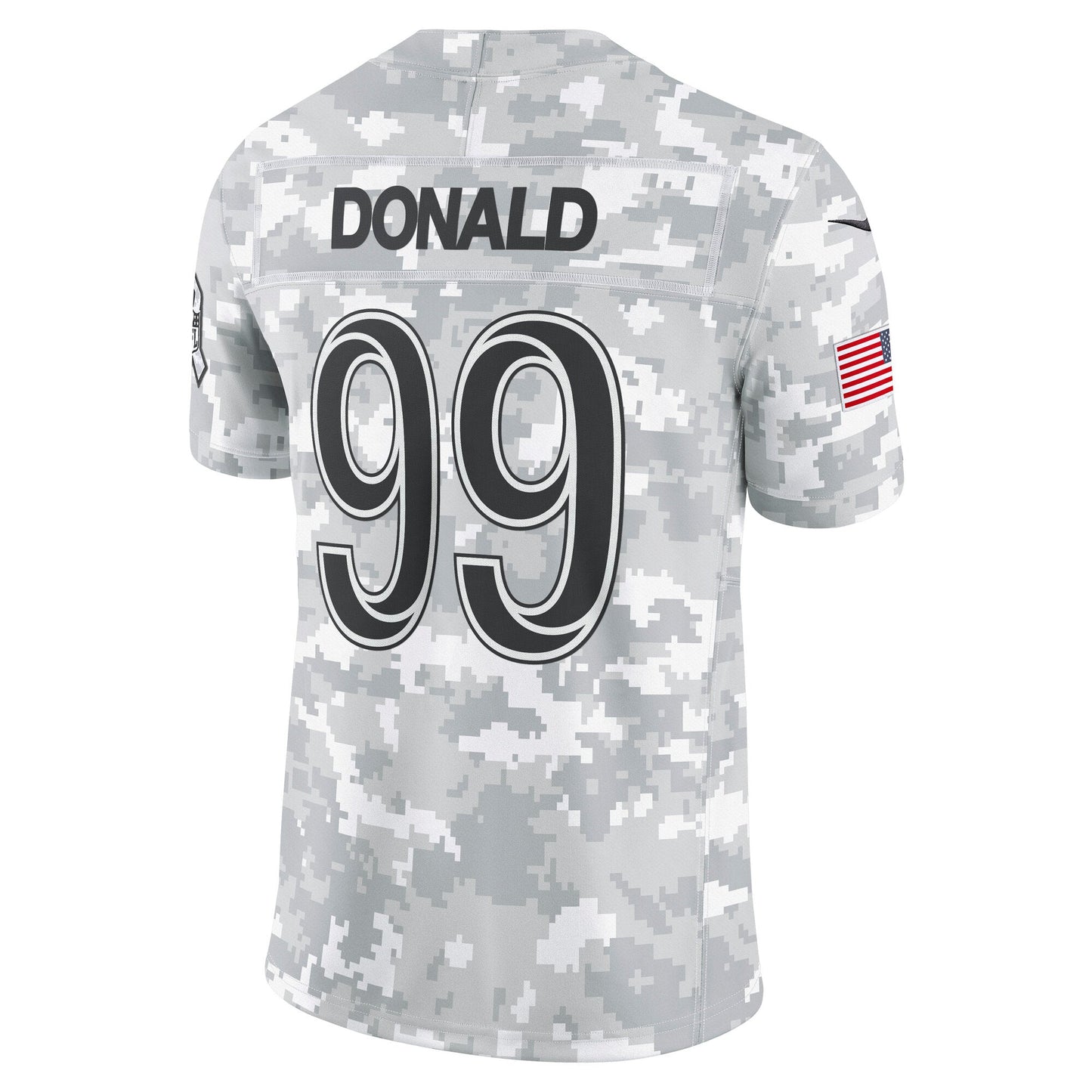 Aaron Donald Los Angeles Rams Nike 2024 Salute to Service Retired Limited Jersey - Arctic Camo football jersey product view 3