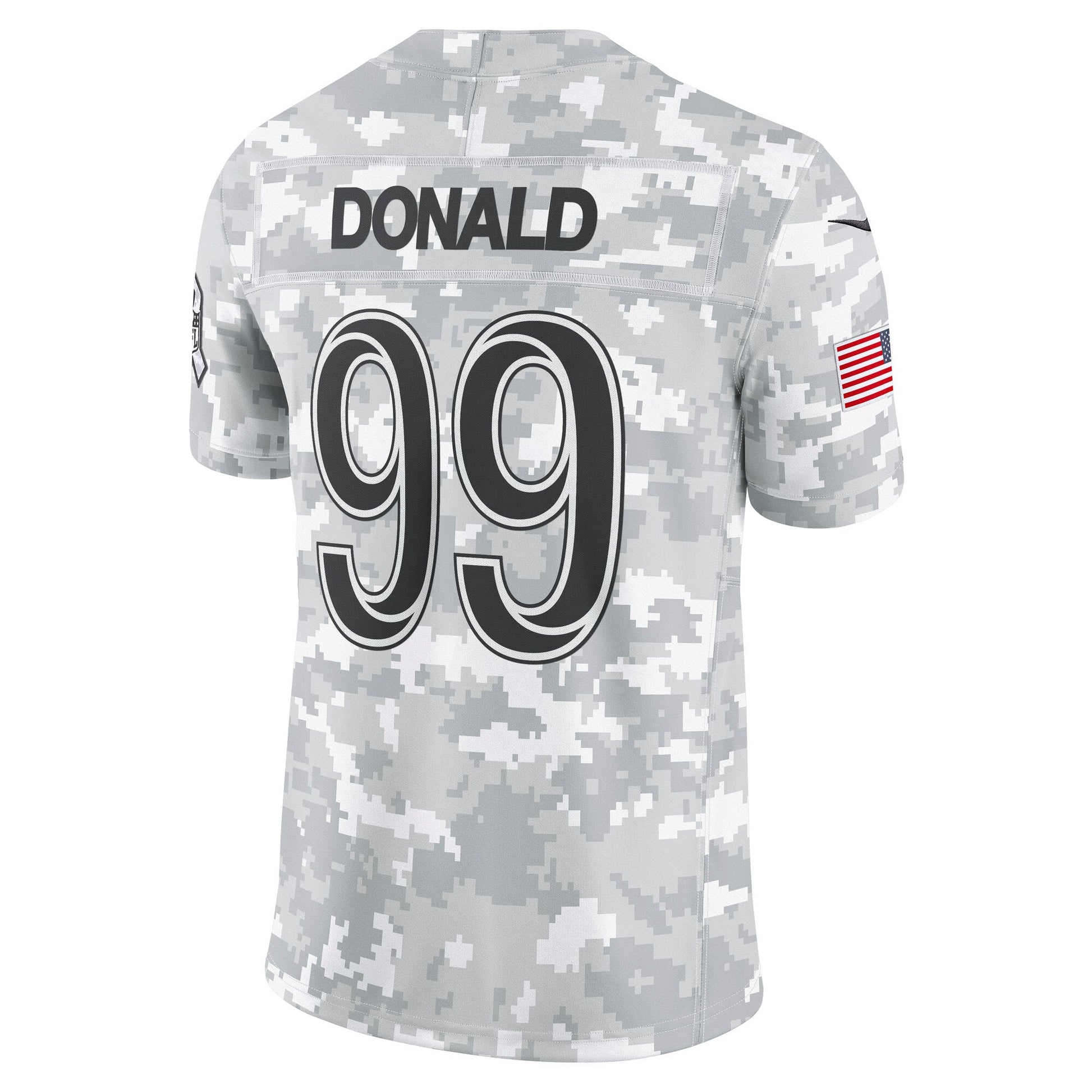 Aaron Donald Los Angeles Rams Nike 2024 Salute to Service Retired Limited Jersey - Arctic Camo football jersey product view 3