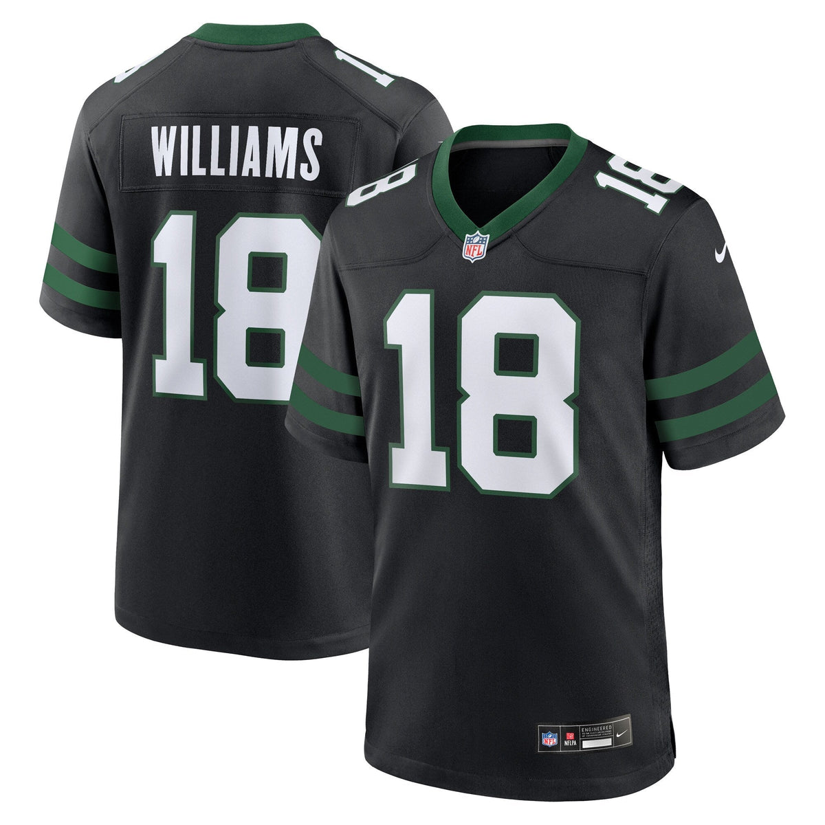 Mike Williams New York Jets Nike Alternate Game Jersey ��������������������������� Legacy Black football jersey product view 1