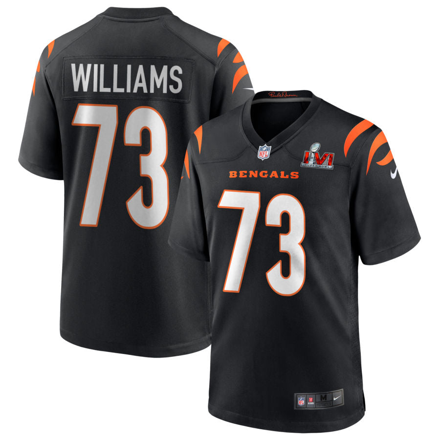 Jonah Williams Cincinnati Bengals Nike Super Bowl LVI Game Jersey - Black football jersey product view 1