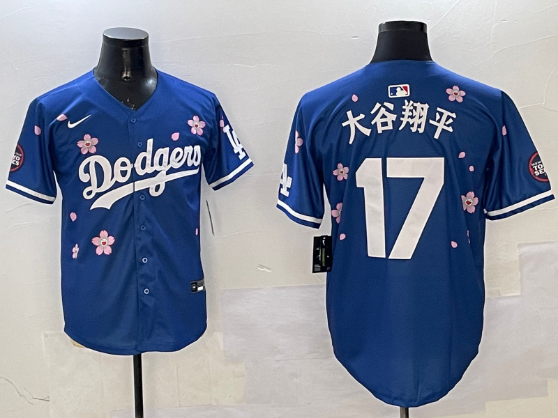 Men's Los Angeles Dodgers Shohei Ohtani Royal Alternate Replica Player Jersey baseball jersey product view 1