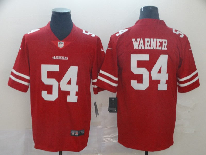 Men's San Francisco 49ers Fred Warner #54 Red Game Jersey1 football jersey product view 1