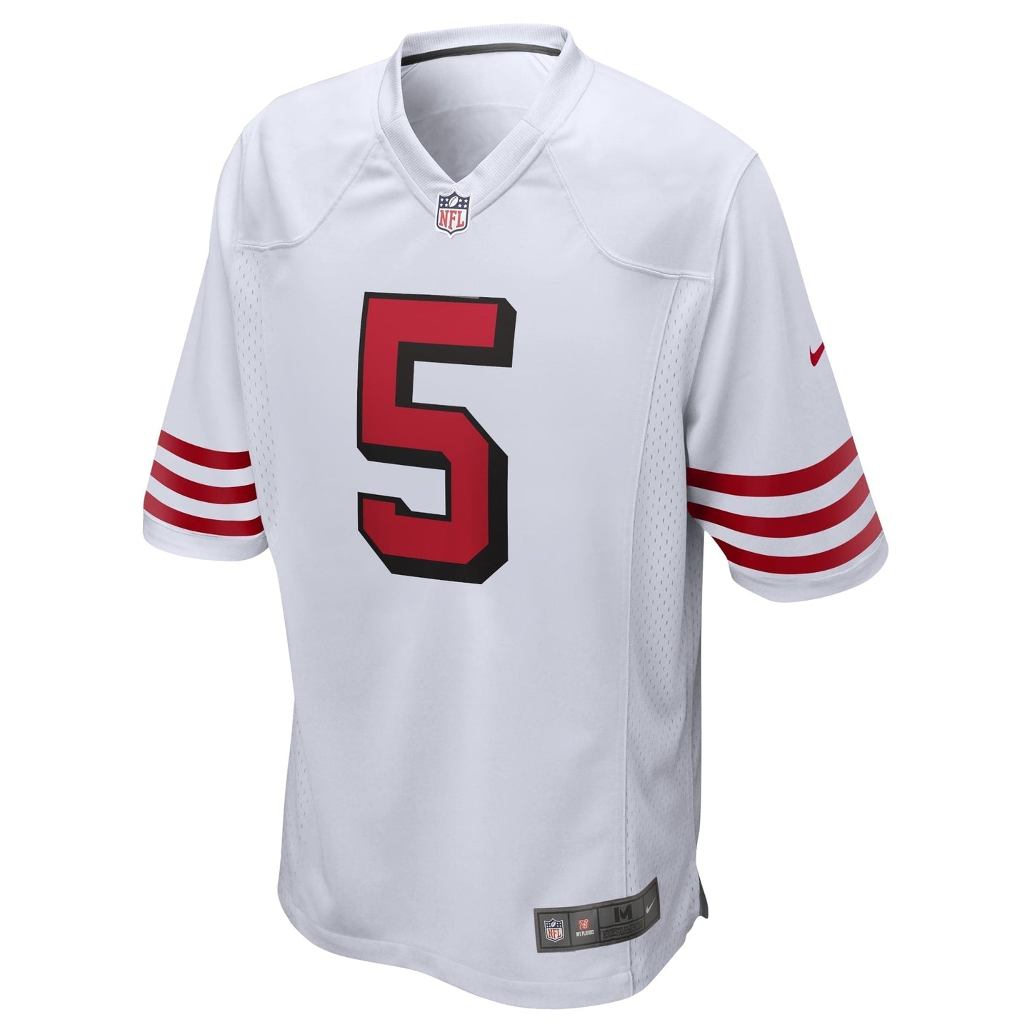 Trey Lance San Francisco 49ers Nike Alternate Game Jersey - White football jersey product view 2