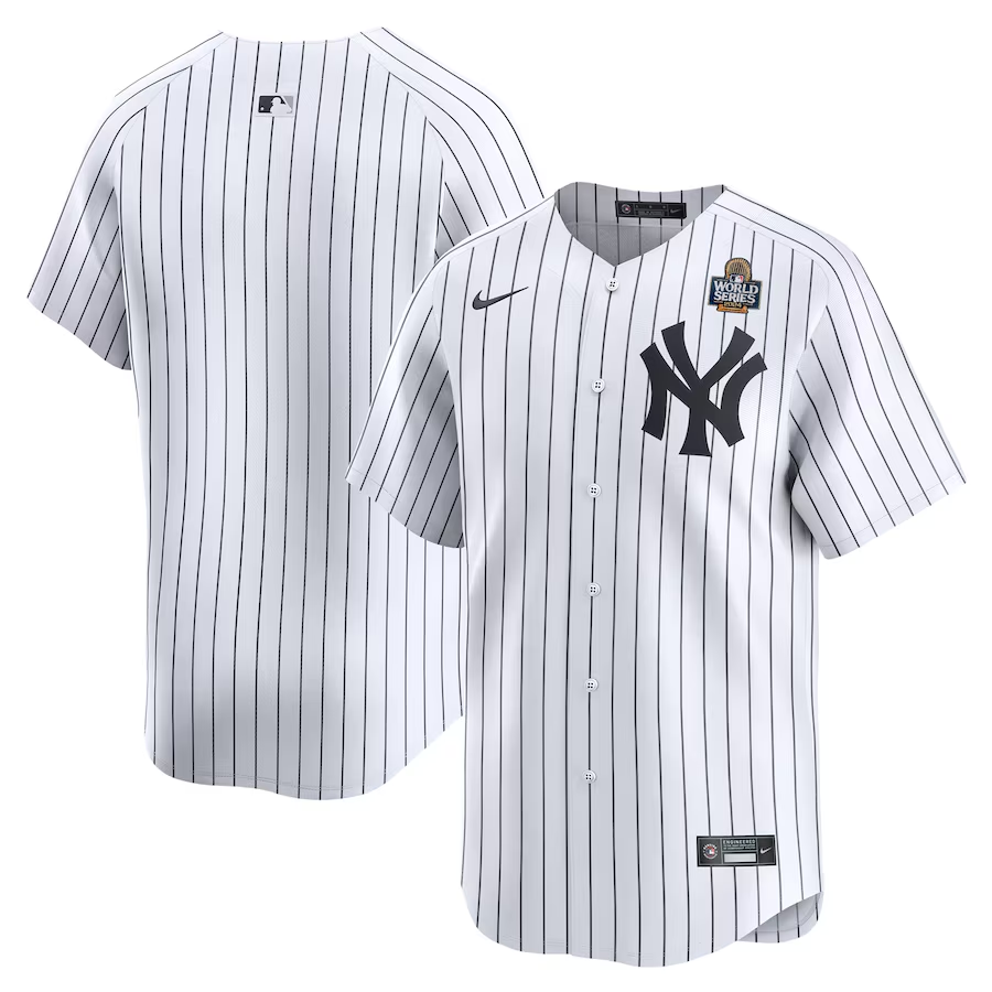 Men's New York Yankees White 2024 World Series Home Limited Jersey baseball jersey product view 1