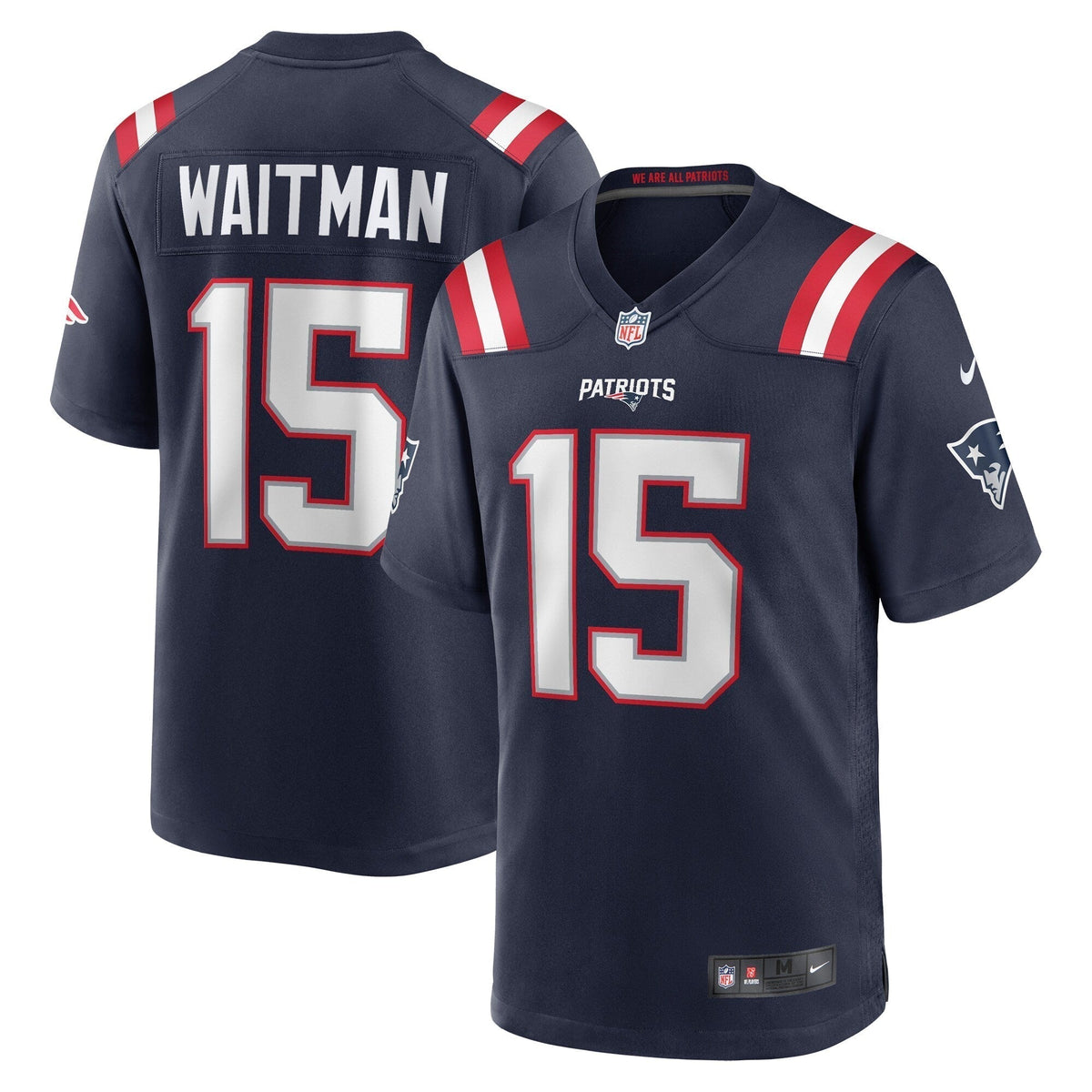 Corliss Waitman New England Patriots Nike Game Jersey - Navy football jersey product view 1
