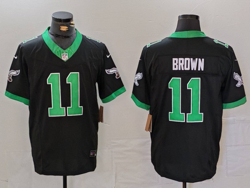 Men's Philadelphia Eagles A.J. Brown #11 Black Vapor F.U.S.E. Limited Jersey1 football jersey product view 1
