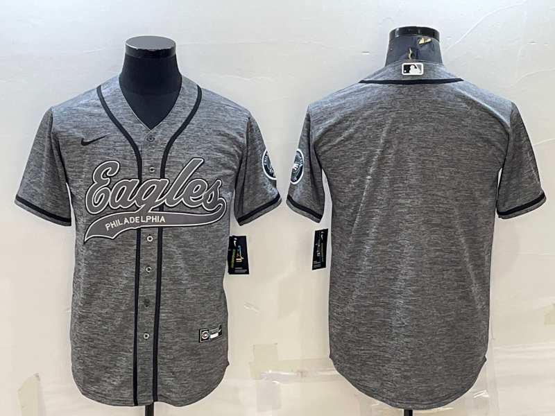 Men's Philadelphia Eagles Gray Blank Game Jersey1 football jersey product view 1