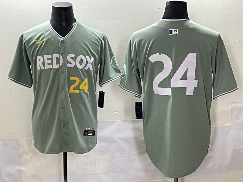 Men's Boston Red Sox Trevor Story #24 Gray 2025 City Connect Limited Player Jersey baseball jersey product view 1