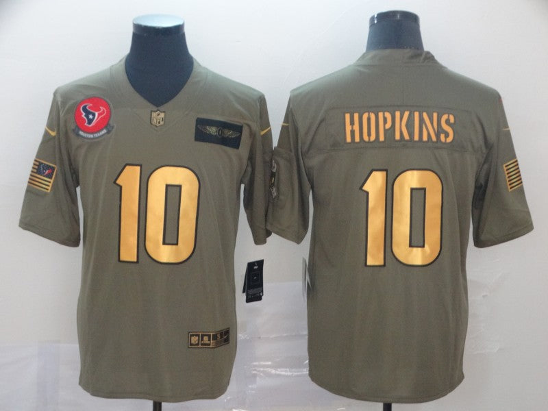 Men's Houston Texans DeAndre Hopkins #10 Brown Player Game Jersey1 football jersey product view 1