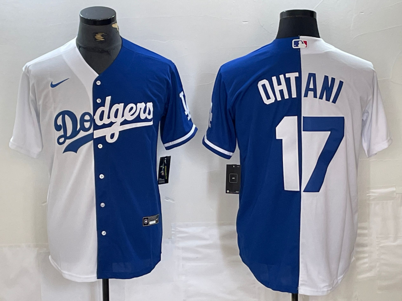 Men's Los Angeles Dodgers Shohei Ohtani #17 White/Blue Player Jersey1 baseball jersey product view 1