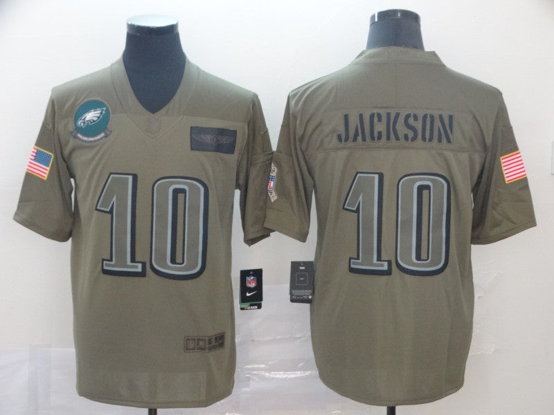 Men's Philadelphia Eagles Desean Jackson #10 Brown Game Jersey1 football jersey product view 1
