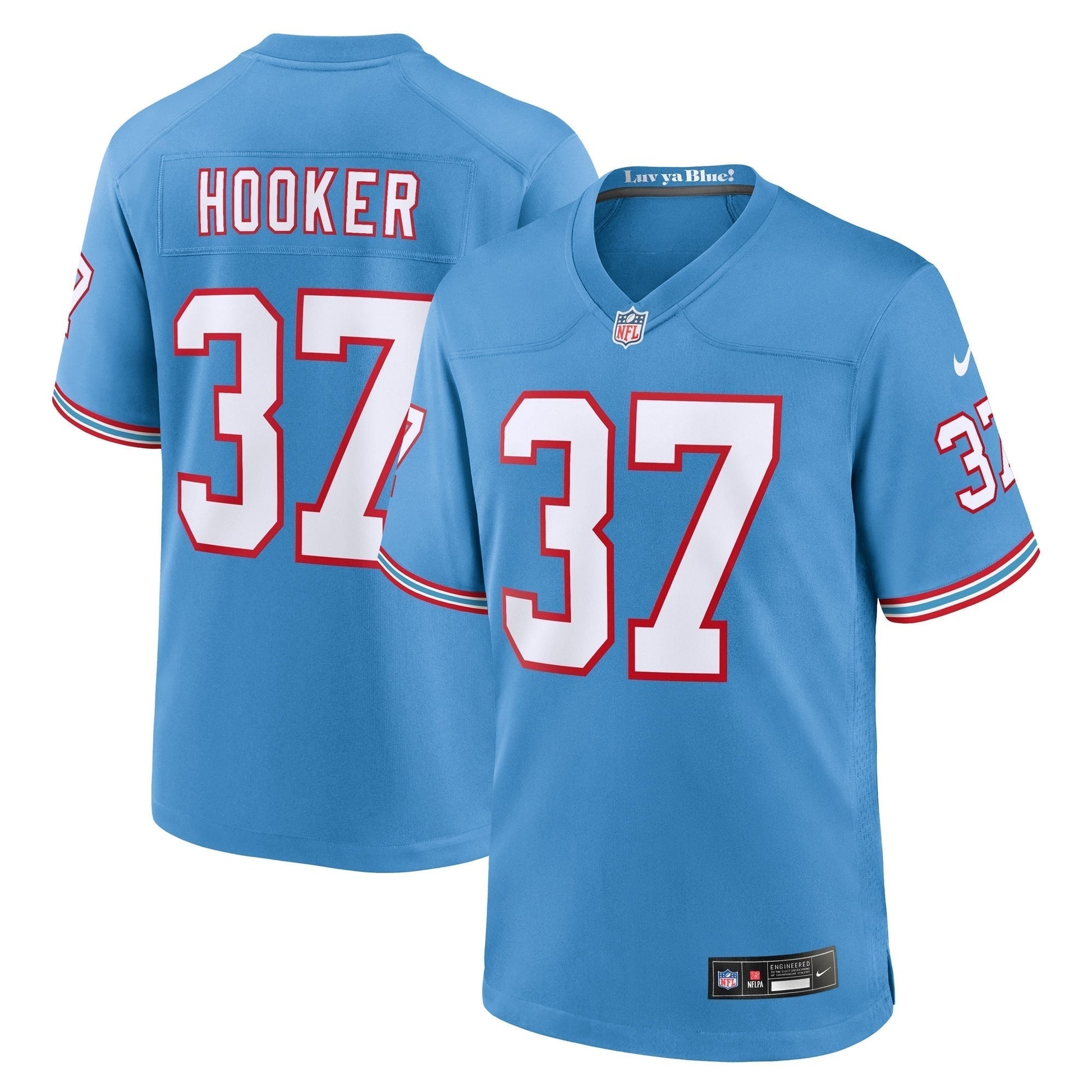Amani Hooker Tennessee Titans Nike Oilers Throwback Game Jersey - Light Blue football jersey product view 1