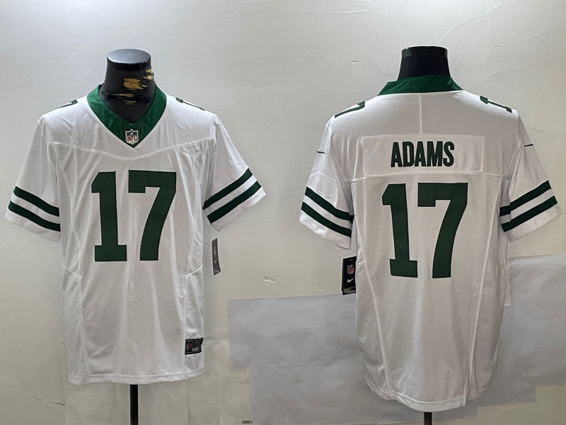 Men's New York Jets Davante Adams #17 Legacy White Game Jersey1 football jersey product view 1