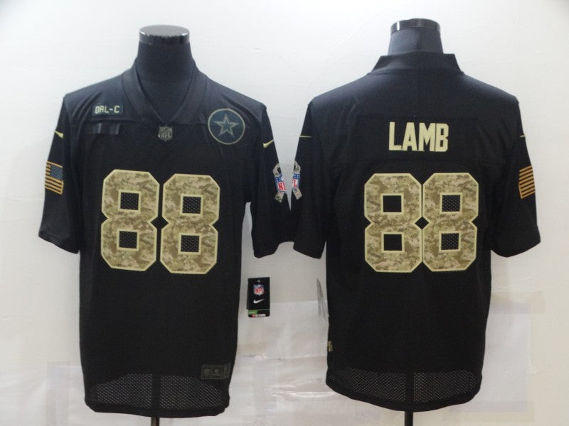 Men's Dallas Cowboys CeeDee Lamb #88 Black Player Game Jersey1 football jersey product view 1