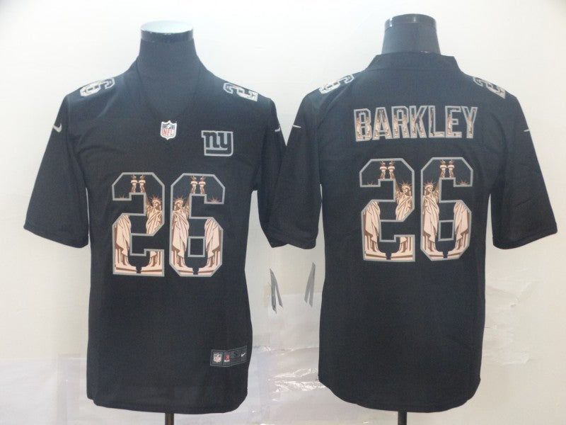 Men's New York Giants #26 Saquon Barkley Black Game Jersey1 football jersey product view 1