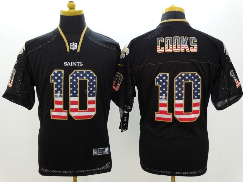 Men's New Orleans Saints Brandin Cooks #10 Black Player Game Jersey1 football jersey product view 1
