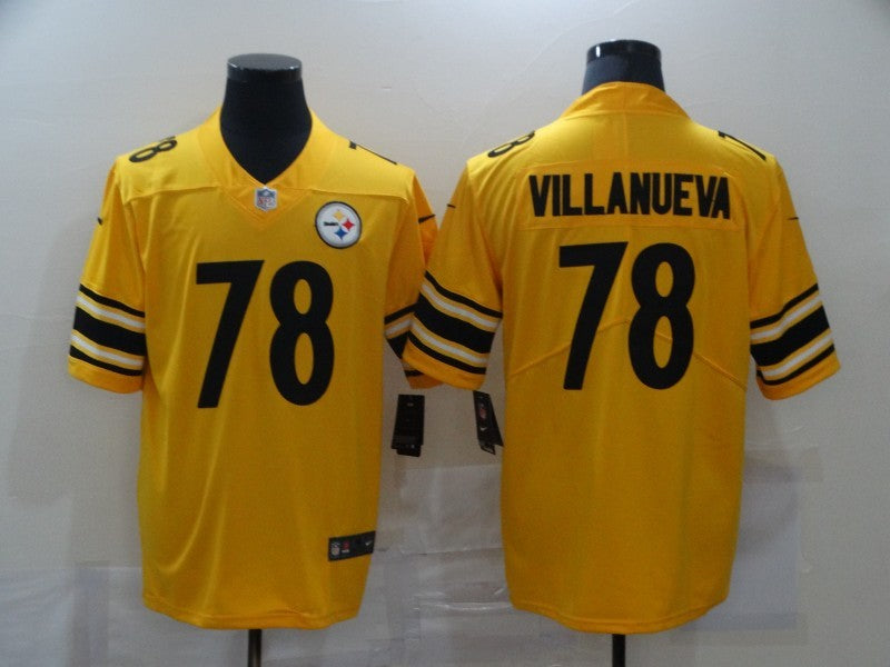 Men's Pittsburgh Steelers Alejandro Villanueva #78 Gold Inverted Team Game Jersey1 football jersey product view 1