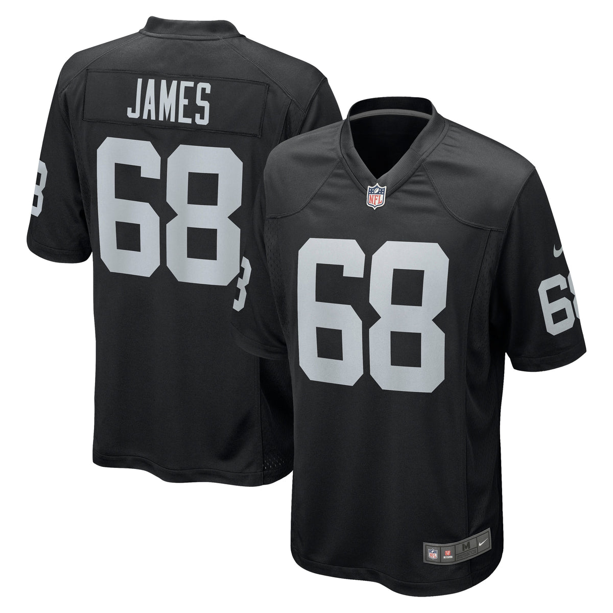 Andre James Las Vegas Raiders Nike Game Jersey - Black football jersey product view 1